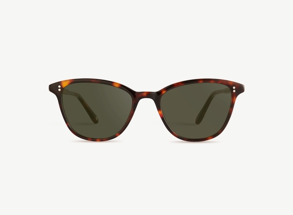 Front view of a pair of eyeglasses called the Dancer in Tortoise