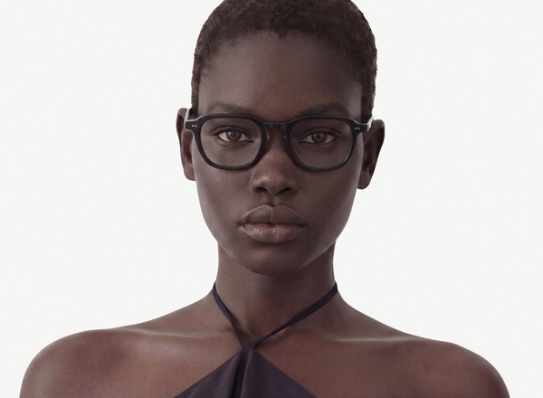 Front view of a pair of eyeglasses called the Doer in Black