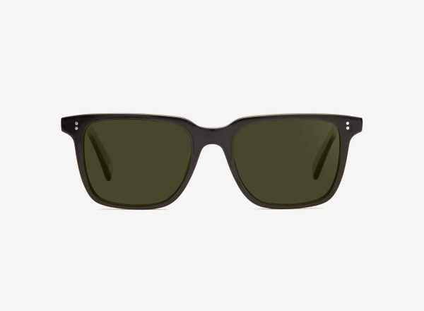 Front view of a pair of eyeglasses called the Leader in Black