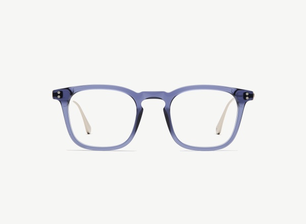 Front view of a pair of eyeglasses called the Engineer in Midnight