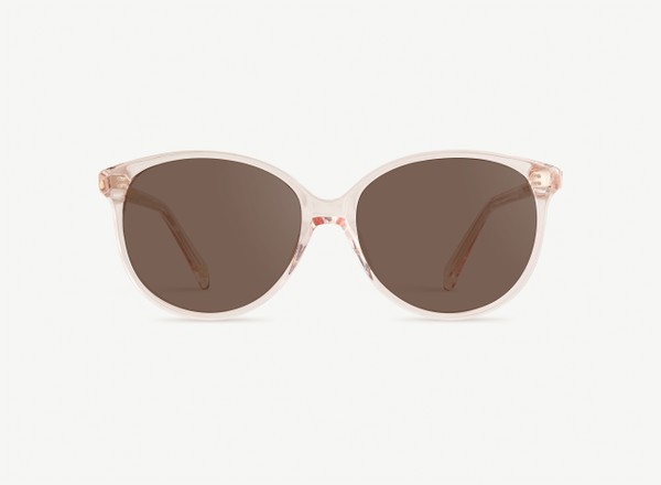 Front view of a pair of eyeglasses called the Stylist in Soda