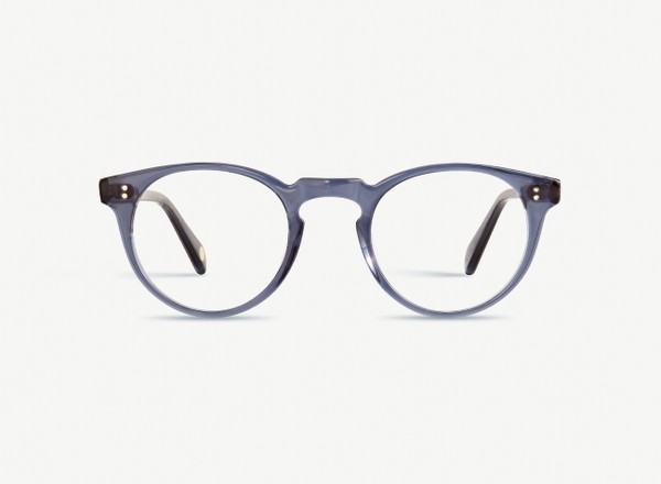 Front view of a pair of eyeglasses called the Bohemian in Midnight