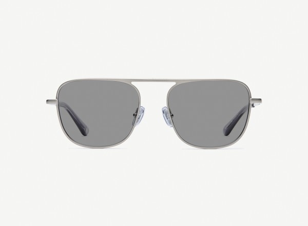 Front view of a pair of eyeglasses called the Pioneer in Gunmetal