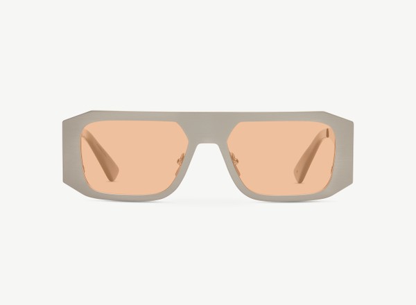 Front view of a pair of eyeglasses called the Astronaut in Silver