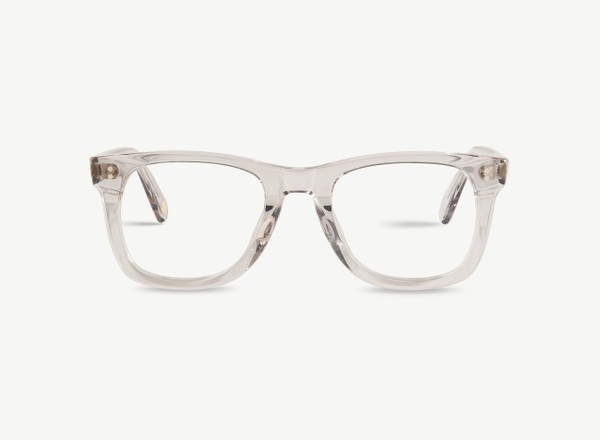 Front view of a pair of eyeglasses called the Mentor in Smoke