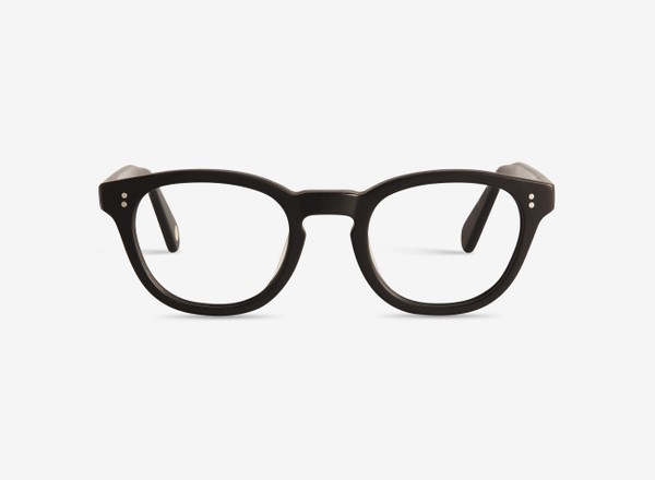 Front view of a pair of eyeglasses called the Character in Matt Black