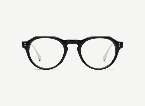 Front view of a pair of eyeglasses called the Editor in Black