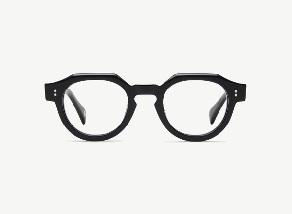 Front view of a pair of eyeglasses called the Pathfinder in Black