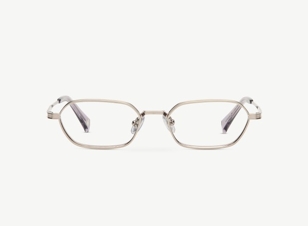 Front view of a pair of eyeglasses called the Agent in Gunmetal