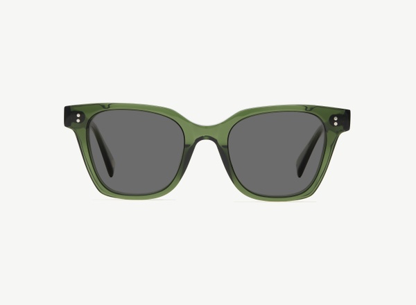 Front view of a pair of eyeglasses called the Lecturer in Jade