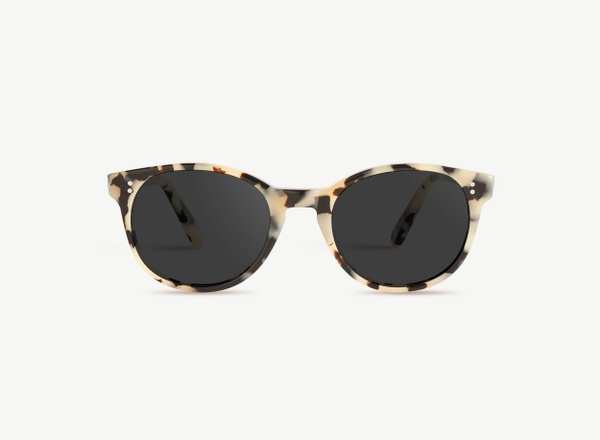 Front view of a pair of eyeglasses called the Londoner in Diorite