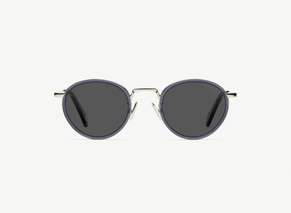 Front view of a pair of eyeglasses called the Author in Midnight