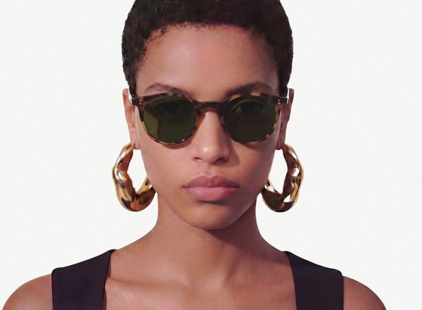 Front view of a pair of eyeglasses called the Traveller in Camo