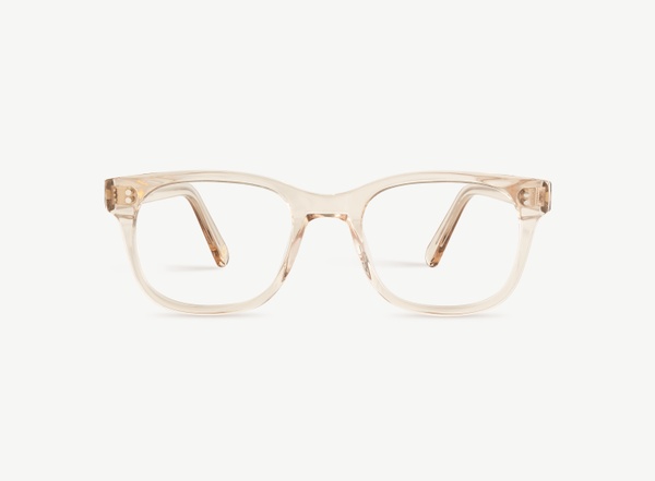 Front view of a pair of eyeglasses called the Creator in Nude