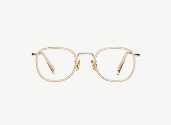 Front view of a pair of eyeglasses called the Diplomat in Nude