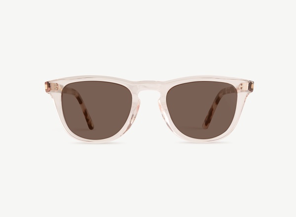 Front view of a pair of eyeglasses called the Pianist in Rose