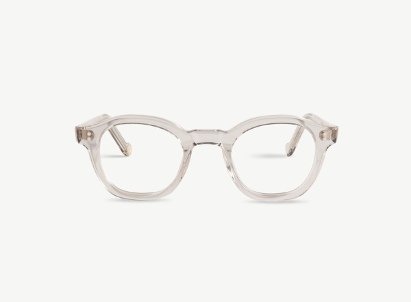 Front view of a pair of eyeglasses called the Designer in Smoke