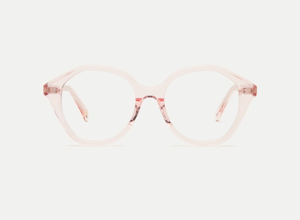 Front view of a pair of eyeglasses called the Angel in Soda