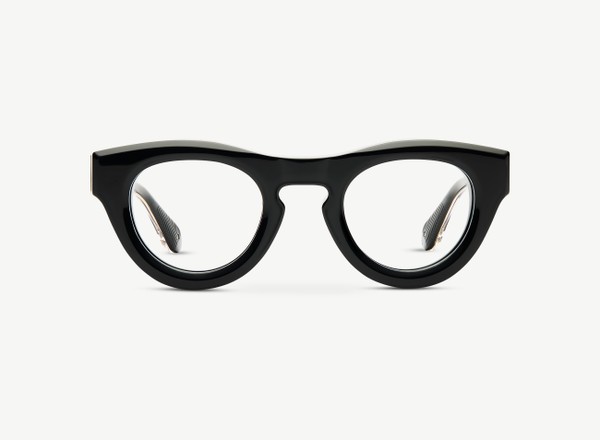 Front view of a pair of eyeglasses called the Nino in Black