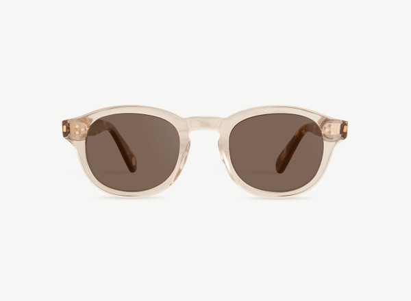 Front view of a pair of eyeglasses called the Optimist in Sunset