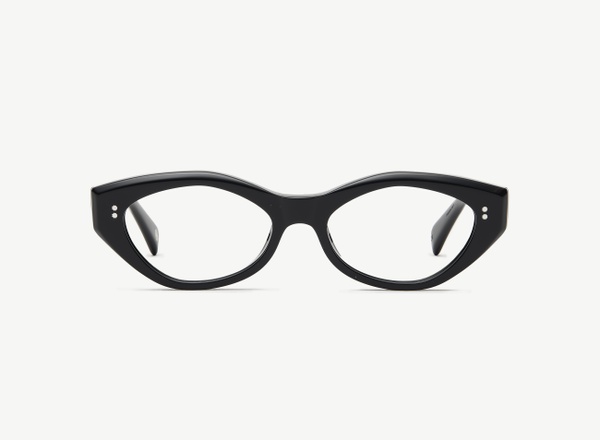 Front view of a pair of eyeglasses called the Luna in Black