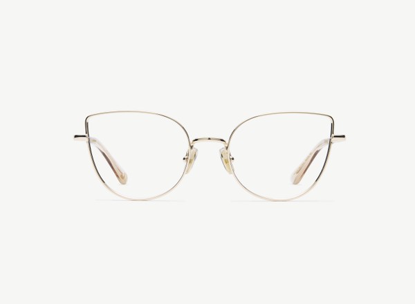 Front view of a pair of eyeglasses called the Charm in Gold
