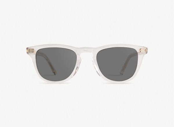 Front view of a pair of eyeglasses called the Pianist in Crystal