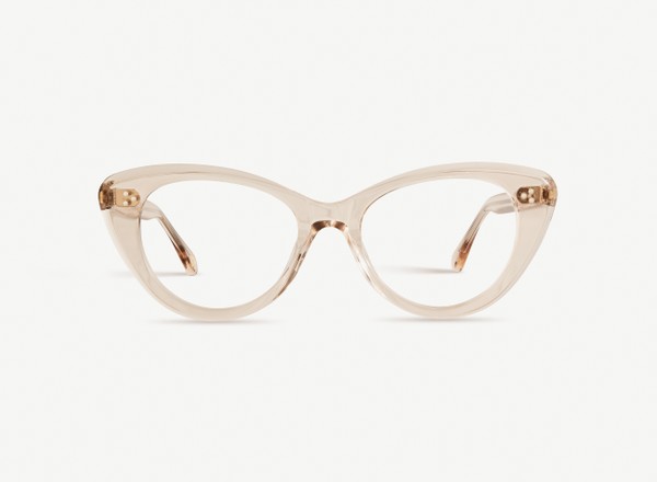 Front view of a pair of eyeglasses called the Icon in Nude