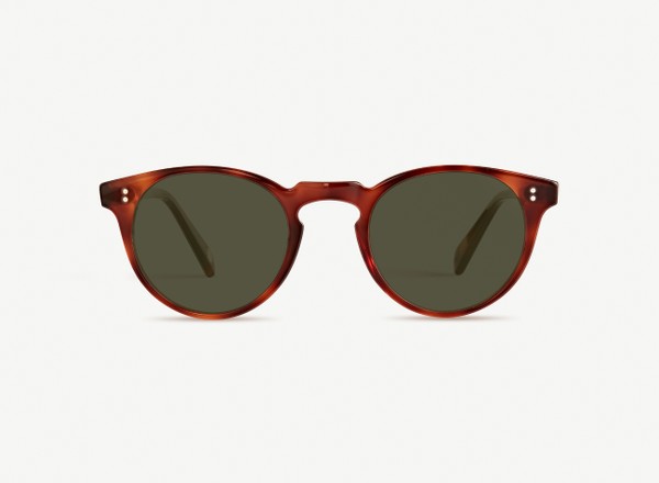 Front view of a pair of eyeglasses called the Bohemian in Havana