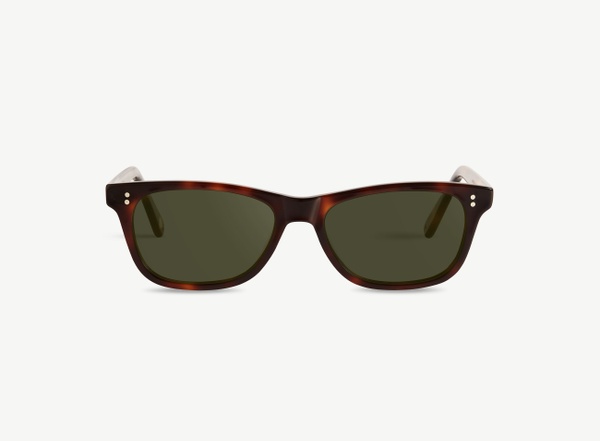 Front view of a pair of eyeglasses called the Romantic in Cognac