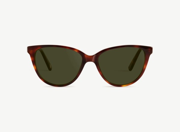 Front view of a pair of eyeglasses called the Cutie in Cognac