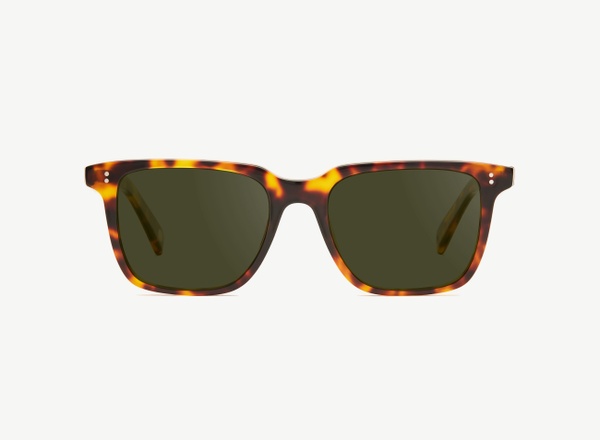 Front view of a pair of eyeglasses called the Leader in Tortoise