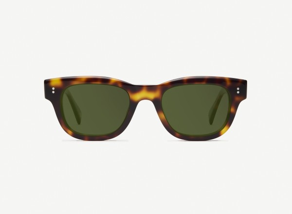 Front view of a pair of eyeglasses called the Navigator in Cognac