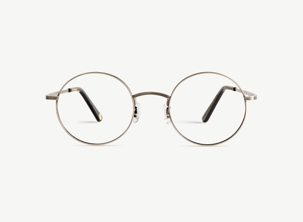 Front view of a pair of eyeglasses called the Stargazer in Gunmetal