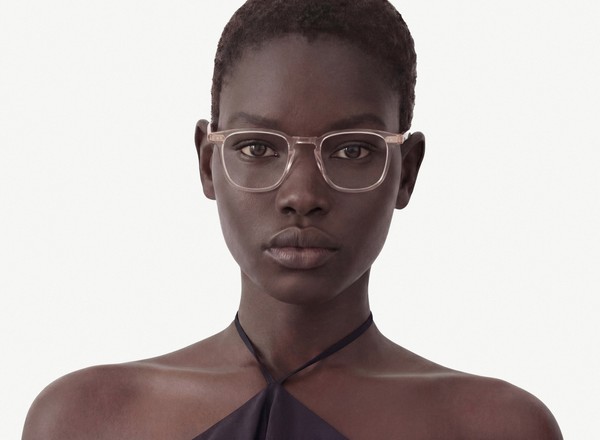 Front view of a pair of eyeglasses called the Architect in Soda