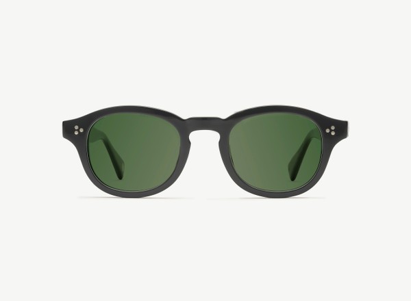 Front view of a pair of eyeglasses called the Optimist in Black