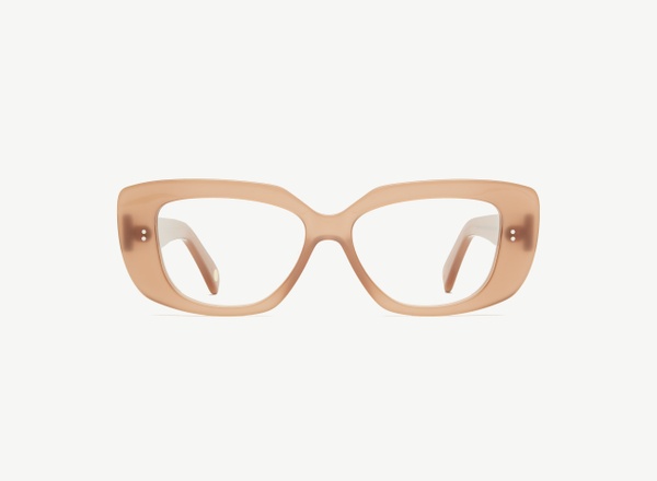 Front view of a pair of eyeglasses called the Actress in Hazelnut