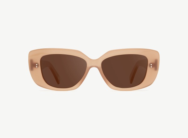 Front view of a pair of eyeglasses called the Actress in Hazelnut