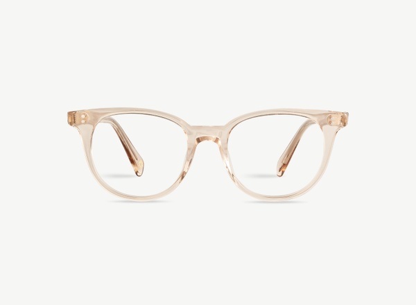 Front view of a pair of eyeglasses called the Aesthete in Nude
