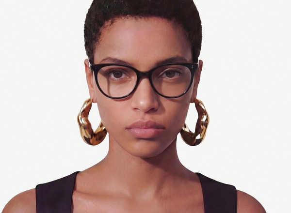 Front view of a pair of eyeglasses called the Perfumer in Black