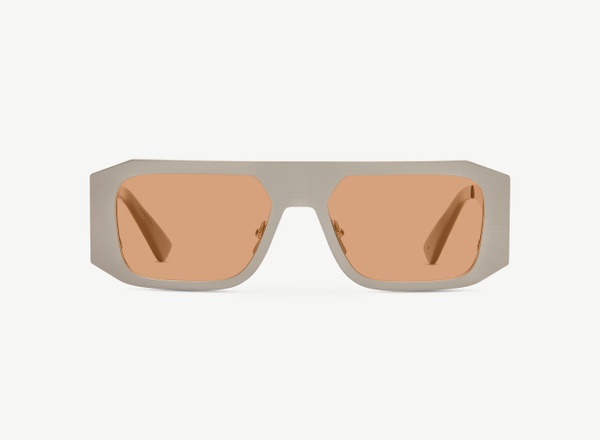 Front view of a pair of eyeglasses called the Astronaut in Silver