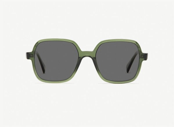 Front view of a pair of eyeglasses called the Reporter in Jade