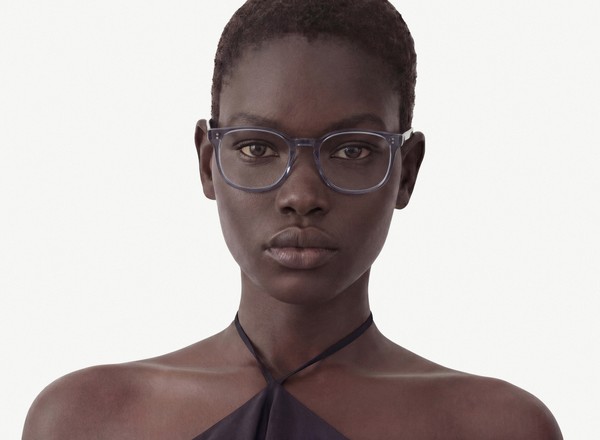 Front view of a pair of eyeglasses called the Superhero in Midnight
