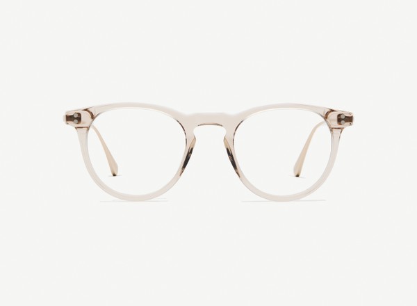 Front view of a pair of eyeglasses called the Mediator in Nude