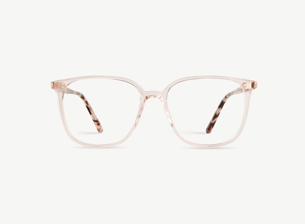 Front view of a pair of eyeglasses called the Fiance in Rose