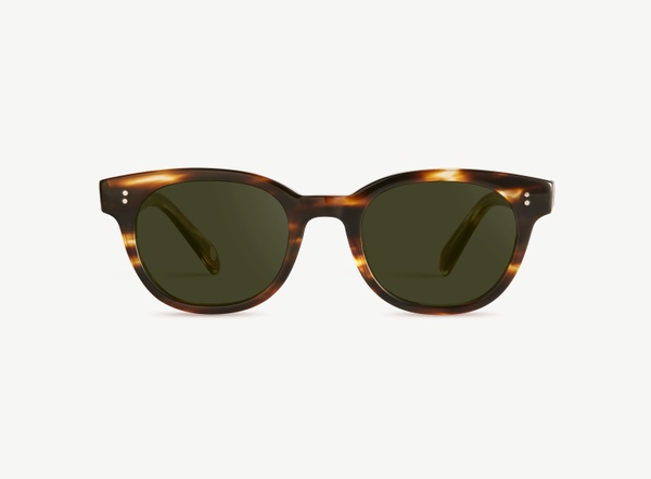 Front view of a pair of eyeglasses called the Epicure in Tobacco