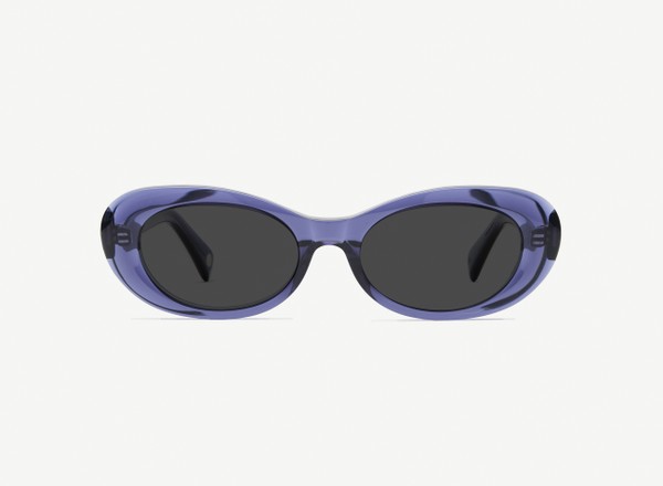 Front view of a pair of eyeglasses called the Oracle in Midnight