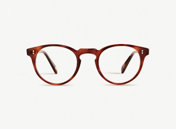 Front view of a pair of eyeglasses called the Bohemian in Havana