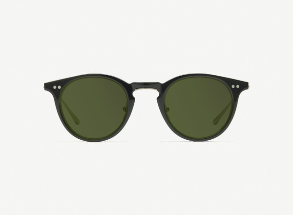 Front view of a pair of eyeglasses called the Alchemist in Black