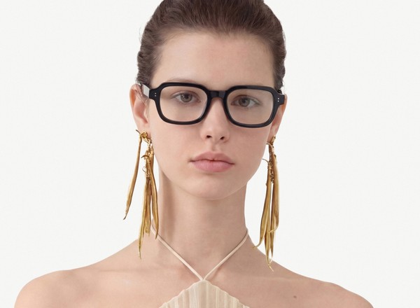 Front view of a pair of eyeglasses called the Prophet in Black